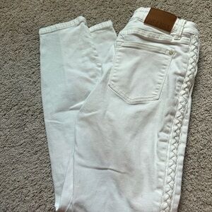 Judy Blue Women's Braided White Skinny Jeans